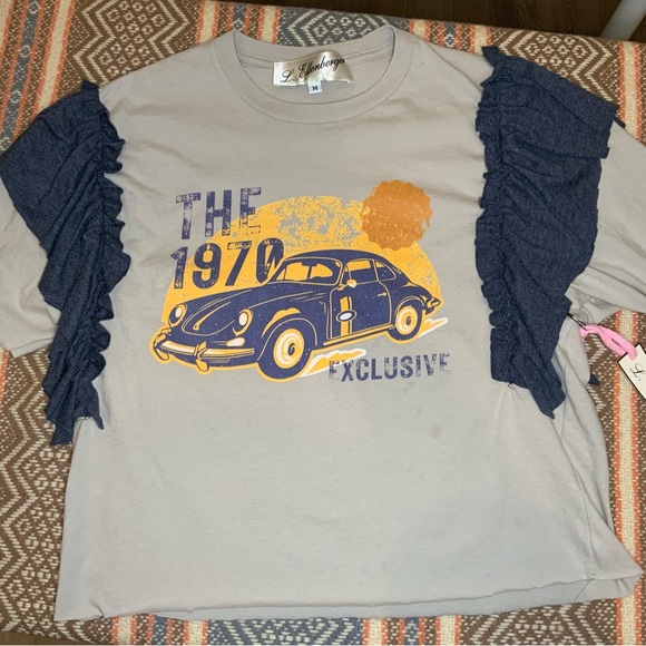 Exclusive Graphic Tee one-of-a-kind, eco-friendly, designer top - Picture 4 of 5